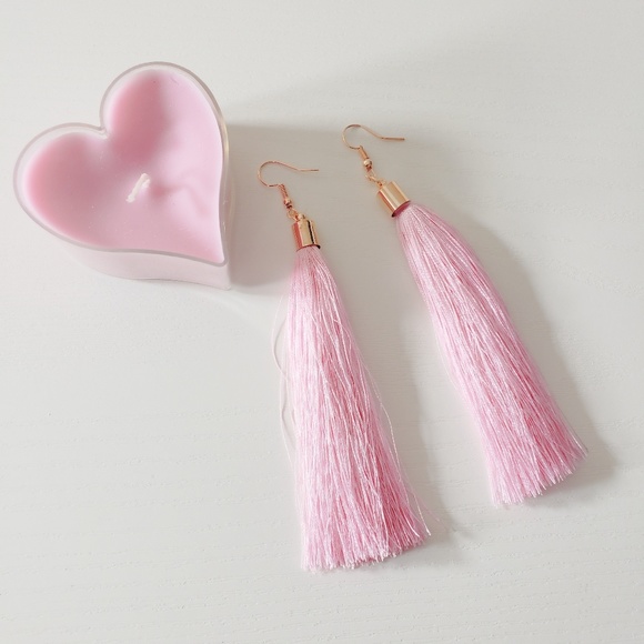 Jewelry - Pink Boho Tassel Earrings